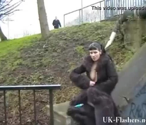 Skinny goth masturbating in public for tattooed english amateur flasher Thorn