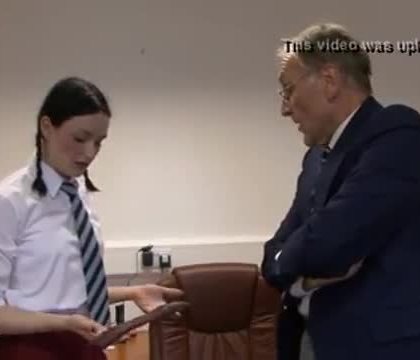 Schoolgirl Spanked by Headmaster