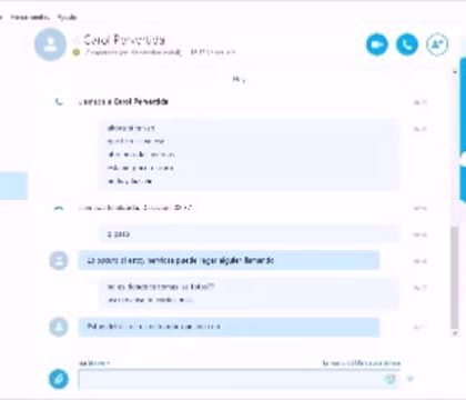 Una muestra a un chico del twitter por skype
